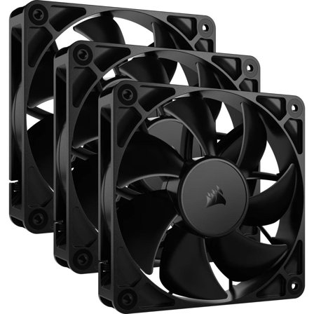Corsair RS120 Vifte 3pk (sort) 120mm, 420 – 2100 RPM ±10%, 10 - 36 dBA
