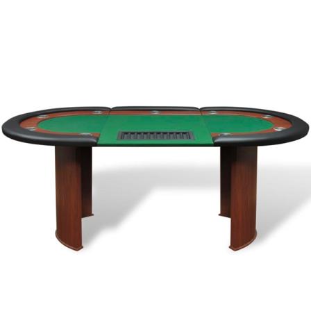 Vidaxl Pokerbord För 10 Spelare Med Dealerplats Grön Grön