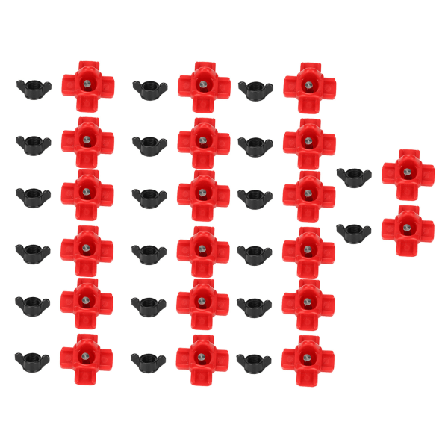 20 STK G1/8 hanntråd kylling drikkenippler Automatisk vanningsutstyr med svarte skruer for fjørfefôring