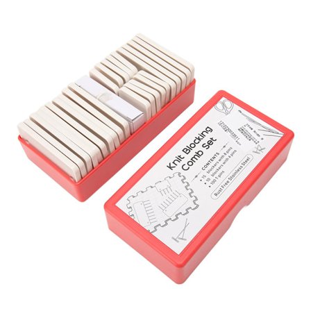 Stickningsblockering kam set tidsbesparande stickningsblockering pinne för virkning handarbete projekt