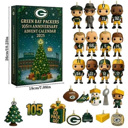 GREEN BAY PACKERS 105-ÅRSJUBILEUM ADVENTSKALENDER Jul Överraskningslåda