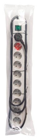 Brennenstuhl Eco-Line - Flerkoplingslist - utgangskontakter: 10 - 3 m - lysegrå