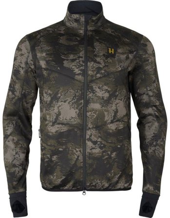 Härkila M's Noctyx Camo Full Zip FleecePullover Axis Msp Black