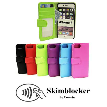Skimblocker Plånboksfodral iPhone 8 Lila G651