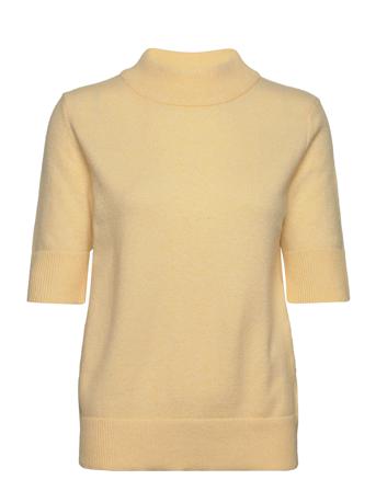 Viril Crew Neck 2/4 Knit Top - Noos Yellow Vila