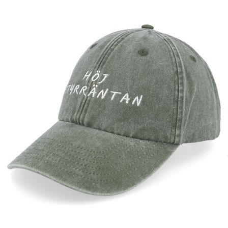 Iconic - Grön unconstructed Keps - "Höj Styrräntan Olive Dad Cap " @ Hatstore