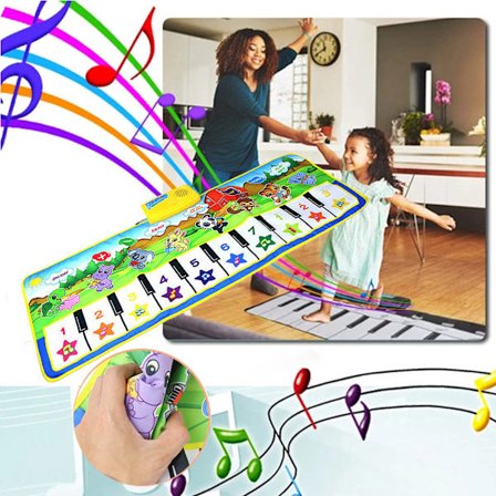 Elektronisk pianomåtte - Spil keyboard, musik, sang, gymnastikmåtte