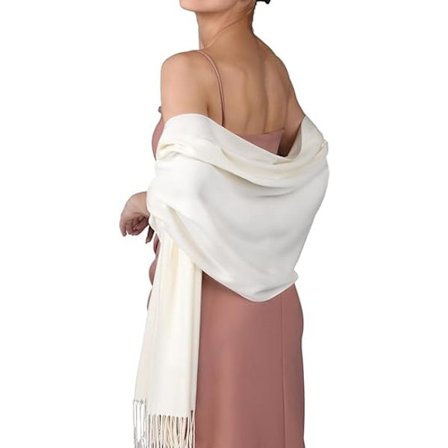 Pashminasjal og omslag for kvinner til aftenkjole Langt skjerf Bryllup Brud Brudepike Sjal Gaver