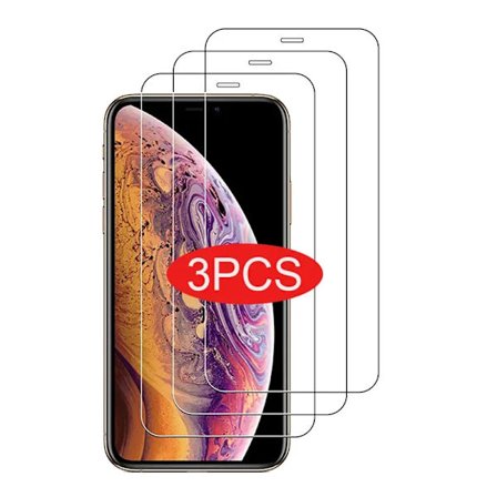 3 st 9H härdat glas för iPhone 14 13 12 11 15 16 Pro Max 7 8 Plus skärmskydd för iPhone XS Max XR skyddsglas