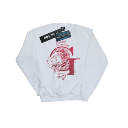 Harry Potter Flickor Gryffindor Glitter Sweatshirt 7-8 År Vit
