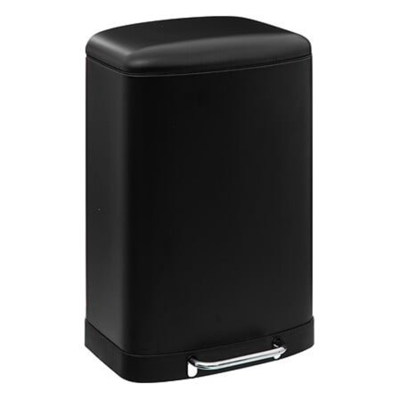 Ariane musta metallinen poljinroskis 50 l