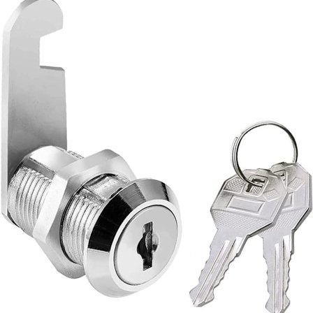 Postilaatikon lukko, turvalukko avaimella, metallinen nokka lukko hopea