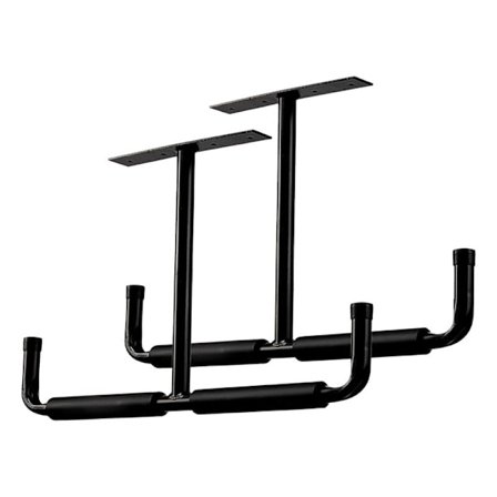 Metall garage takförvaringskrokar, väggkrokar, robusta verktygskrokar för stege, cykel, trä, verktyg och andra skrymmande föremål (2, svart 
