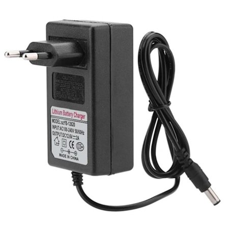 Reservedel Ladeadapter til Lithium-Ion Batteri: DC 12.6V 2A Strømforsyning Adapter