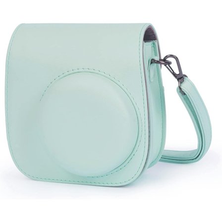 Pikakamerakotelo Fujifilm Instax Mini 12 / Mini 11 / Mini 9 / Mini 8 -kameroille, retro nahkalaukku olkahihnalla