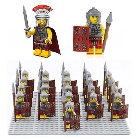21 stk./sæt Romerske Militære Centurionsoldater Minifigurer Hær