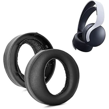 PS5 Öronkuddar Öronmuffar för PS5 Pulse 3D Trådlöst Headset, Svart Tyg & Minneskum Ersättningskuddar Koppar Öronmuffar Reservöverdrag db