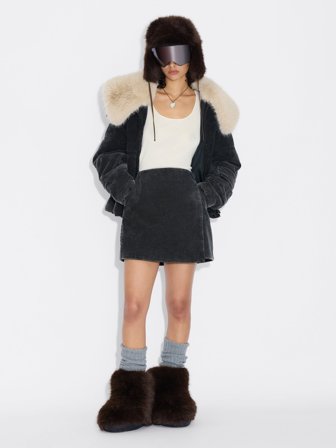 Holzweiler Enja Corduroy Skirt - Black - Women's - Extra Large