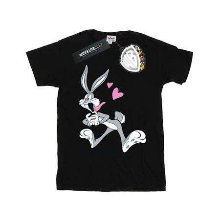 Looney Tunes Dam/Damer Bugs Bunny In Love Bomull Boyfriend Black 3XL