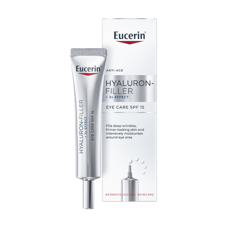 Eucerin Hyaluron-Filler + 3x Effect Eye Cream SPF15, 15 ml