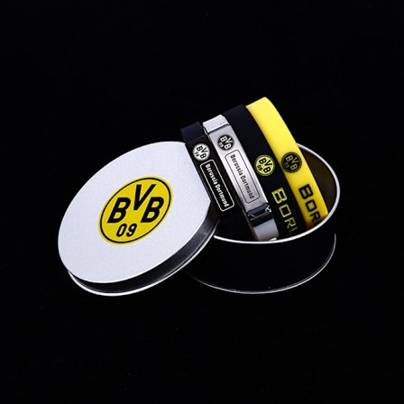 Fotbollsklubbs logotyp armband [rund ask] 4 armband [Borussia Dortmund]