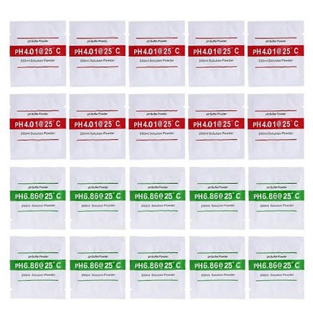 20-pak pH-meter bufferopløsningspulver 4.01, pH-kalibreringsopløsningspakker til præcist pH-meter