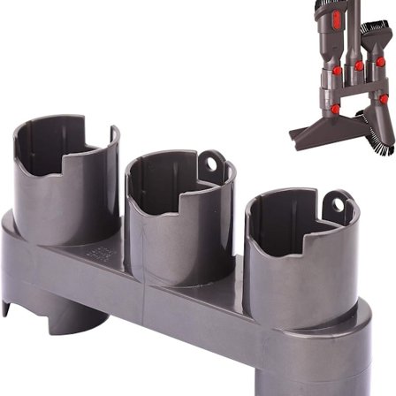 Plassbesparende holder for Dyson V11 V10 V8 V7 - tilbehørsstativ med 5 adaptere KLB