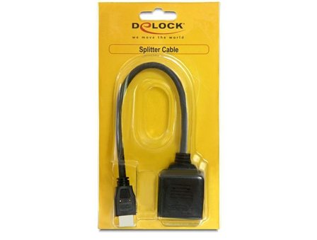 Delock Adapter HDMI High Speed with Ethernet - video/lyd-splitter - 2 porter