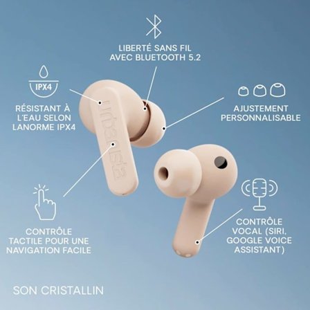 Trådlösa hörlurar - URBANISTA - Phoenix - Solenergi - Noise cancelling - Bluetooth 5.2