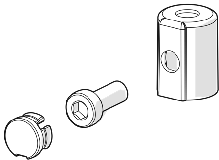 Oras 1012105V Dekselplugg med skrue og hylse, Baderom