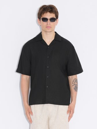 Holzweiler Pier Solid Shirt - Black - Men's - S