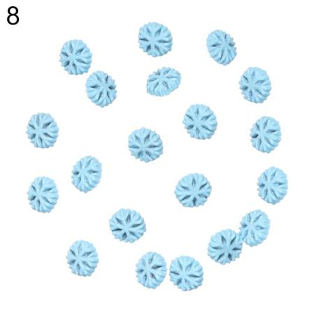 20 St Doll Snow Buttons Ultralitet Spänne 8 8