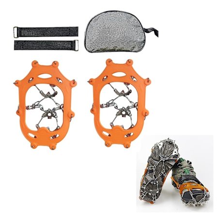 Crampons Ice Cleats Traction For Boots 24 Spikes Crampons Safe Protect For Hiking Walking Climbing Fishing Mountaineering