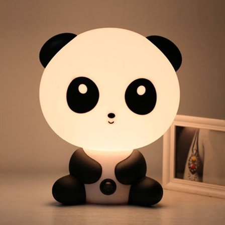 Natlampe til børn, Panda gaver, Søde LED lamper til teenagepigers soveværelse, Silikone dyre natlampe til baby, lille dreng, Kawaii værelsesindretning