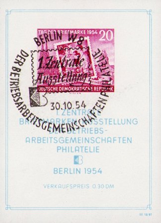 DDR 1954 - MICHEL blok 10 - Miniark - Stemplet