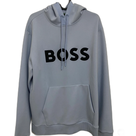 Ljusblå hoodie från BOSS