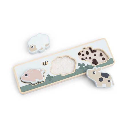 Done by Deer Sensorisk Puslespil Tiny Farm Farvemix, Børn & Forældre, Legetøj, Spil Og Puslespil