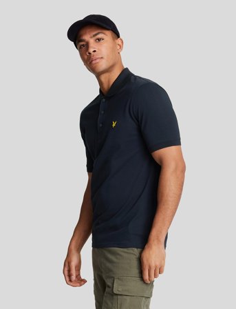 Lyle & Scott Plain Polo Shirt - Navy - XS