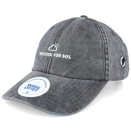 Hatstore - Black unconstructed Czapka Z Daszkiem - Too Cool For Sol Black Washed Dad Cap @ Hatstore