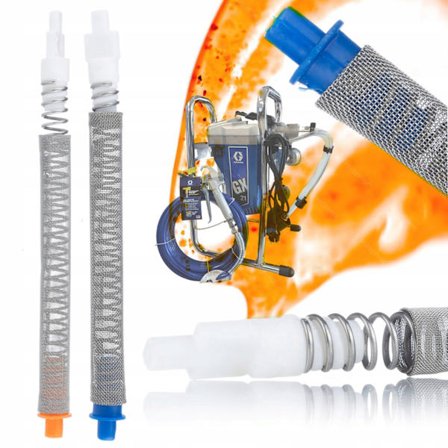 FTX Sormisuodatin 100 Mesh Punainen + 50 Mesh Sininen – Tarkka Suodatus | 2 Kpl | Varaosa Graco FTX, Contractor Varten