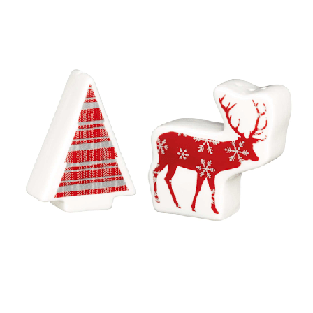 KitchenCraft "We Love Christmas" Porcelain Salt & Pepper