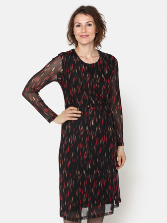 BRANDTEX - Kjole - Sort - Mesh