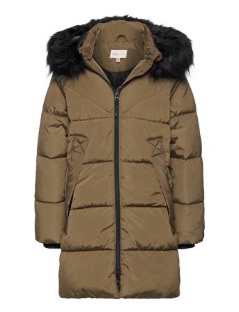 Konmonica Long Puffer Coat Cp Otw Foret Jakke Brun Kids Only