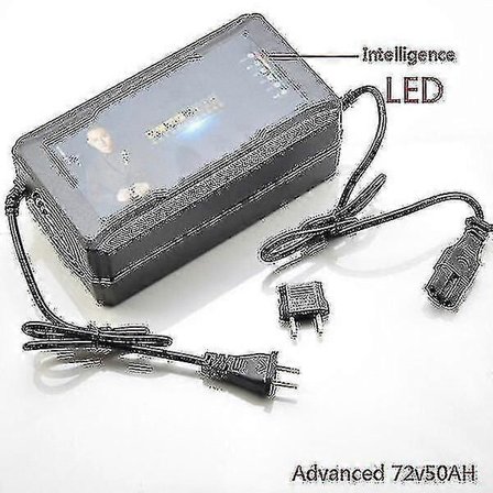 48v 60v 72v 96v 50ah 60ah Intelligent lader for blybatteri Kompatibel med elektrisk trehjulssykkel, kjøretøysykler, scootere, ATV Go Kar