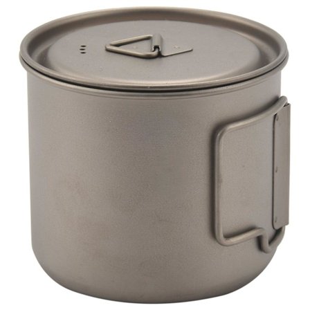 Titanium Kop 550ml Ultralet Bærbar Gryde Titanium Vandkrus Kop Til Udendørs Camping Vandring Rygsæk