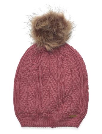 Hat W. Detachable Fake Fur Pink Minymo