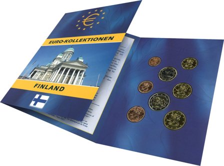 Finland - Euro møntsæt i folder - Dansk
