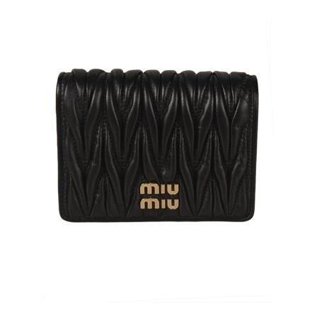 Miu Miu Wallets & Cardholders Sort, Dame Punge og Kortholder, Størrelse: ONE Size