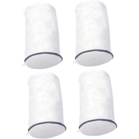 4 kpl Kengänpesupussia Verkkokuivausverkko Pesu- ja Toilettinenpussi Sukat Rintaliivit Verkko Turvallinen Pesupussi Valkoinen Sylinterimäinen 