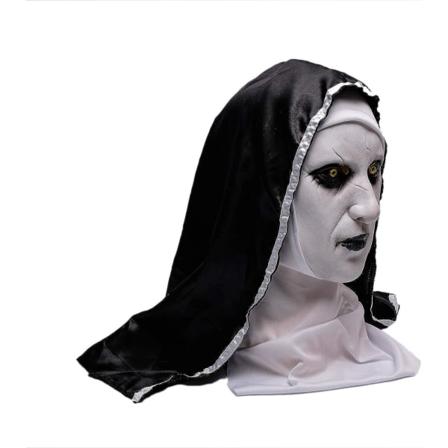 Nunna L skig Latexmask, Halloween Fest L skig Helhuvud Maskeraddr kt Mask